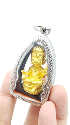 Authentic Thai Amulet Seehuhata 4 Ears 5 eyes God of Wealth